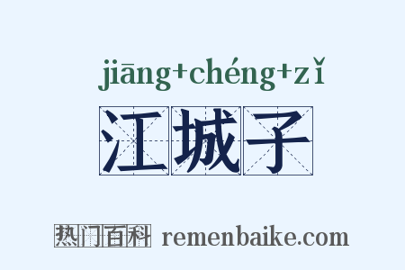 江城子是什么意思的图片
